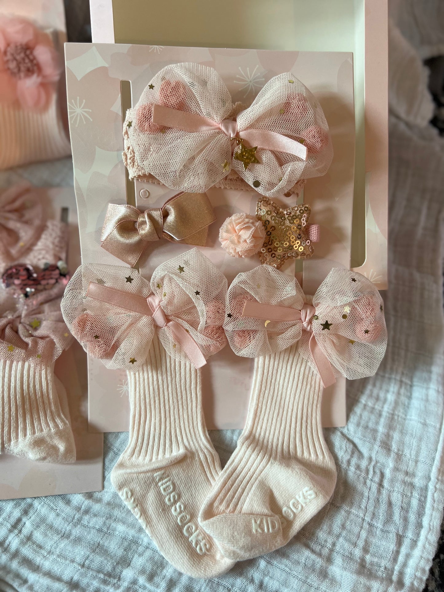 Headband, Socks Sets, and Hair Clip