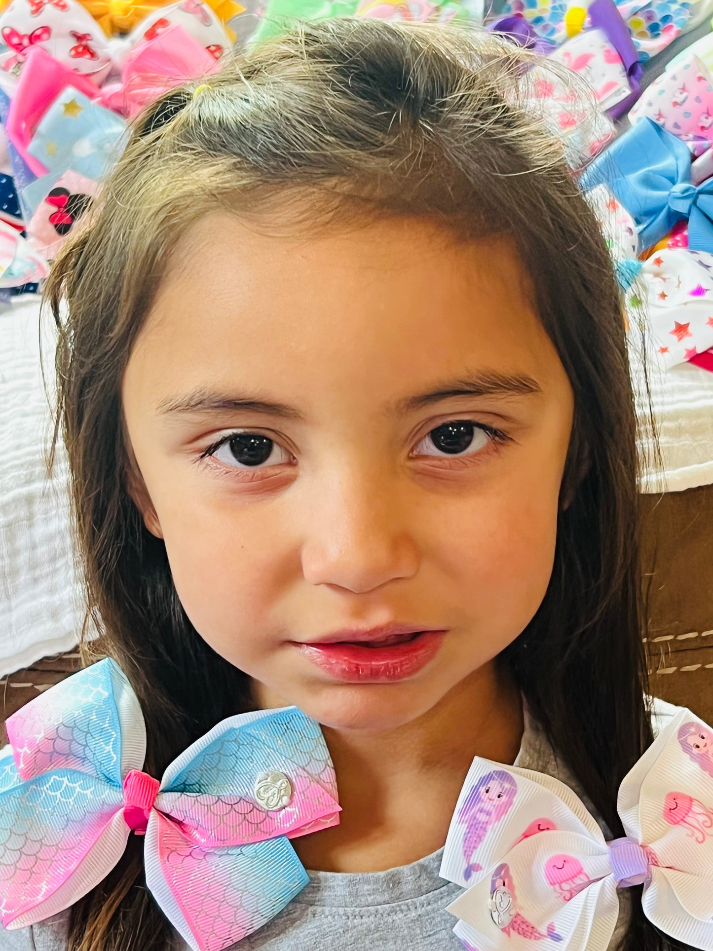 JoJo Siwa Bow 5-Inch 6 Pcs. Kids Hair Accessories.