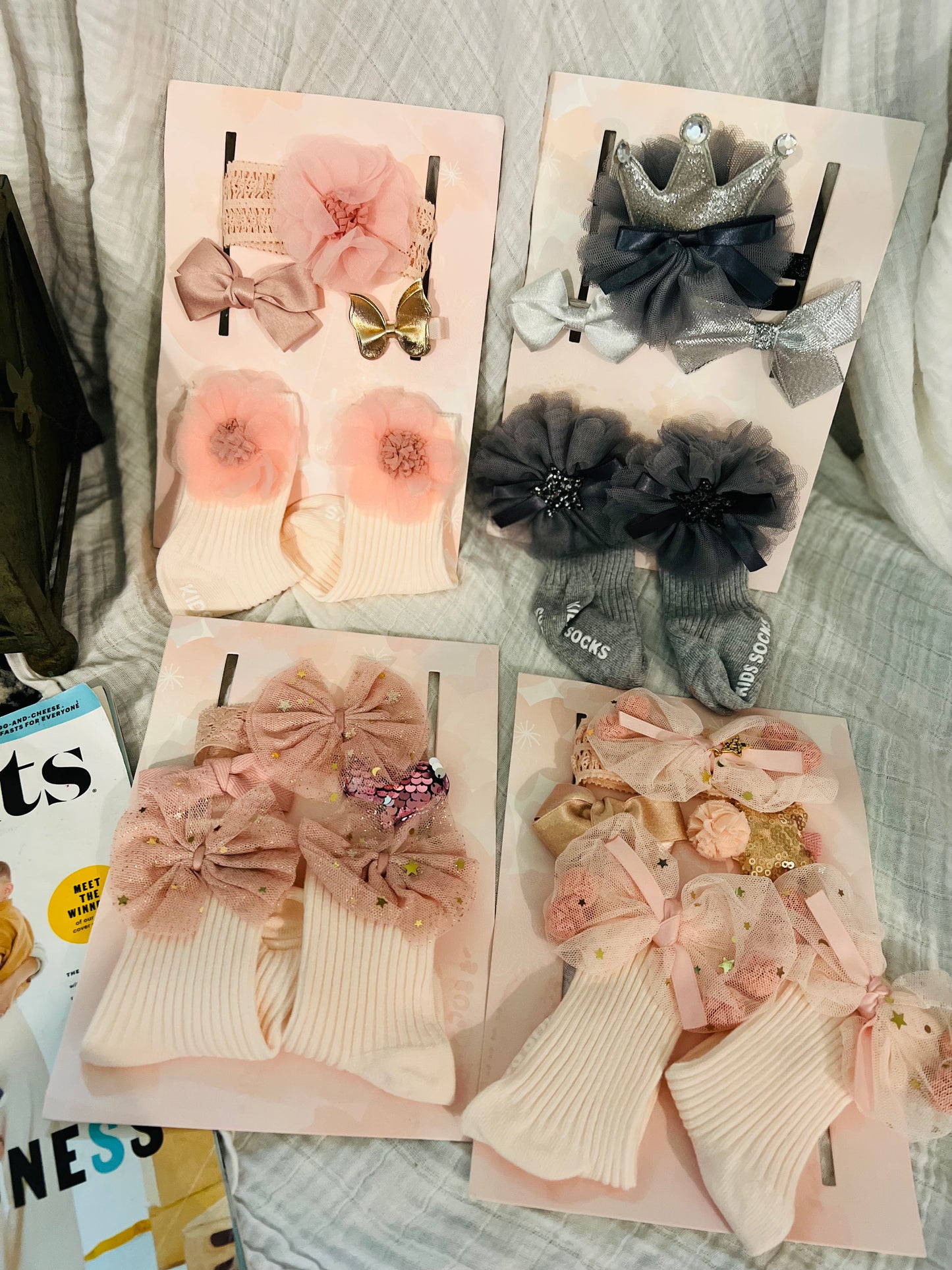 Headband, Socks Sets, and Hair Clip