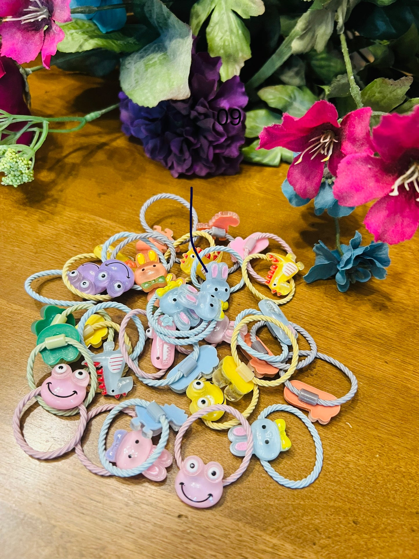30 Pieces Luxury Resin Fruit Baby/Kids Elastic Rubber Band