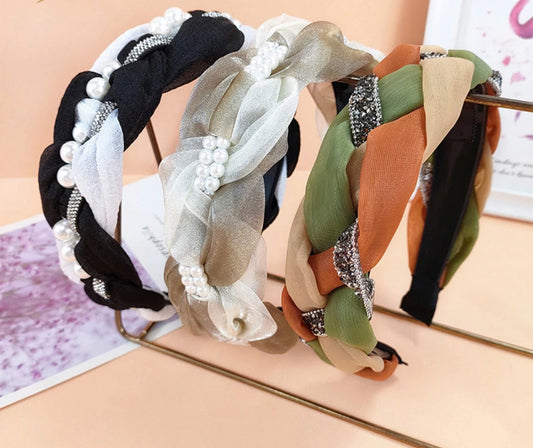 Headbands Fashion Candy, Color Pearl, Head band Custom Mesh Hair Bands